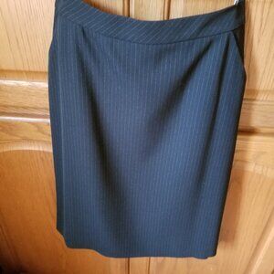 Alfani subtle black pinstripe pencil skirt size 8